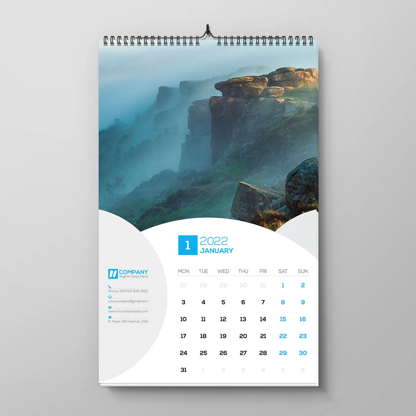 Bubble Wall Calendar